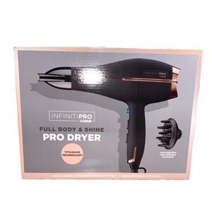 INFINITIPRO BY CONAIR Hair Dryer with Diffuser, 1875W AC Motor Pro Hair Dryer